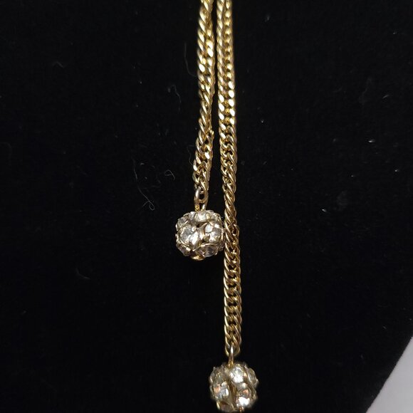 Vintage Rhinestone Lariat Necklace - Picture 5 of 7